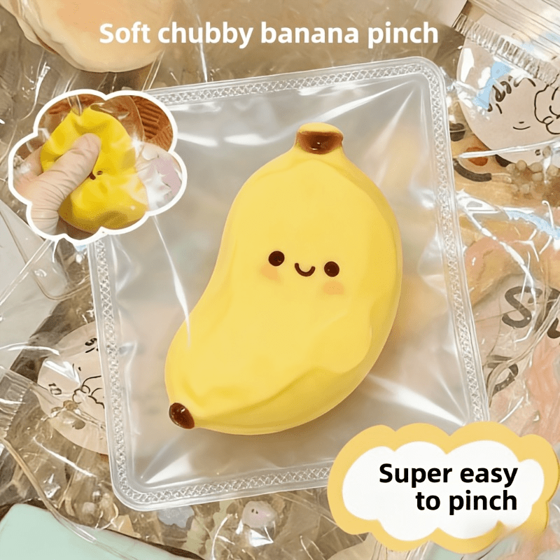 Party Games Adults Funny - Cute Banana Squishy Toy, Soft Squeeze