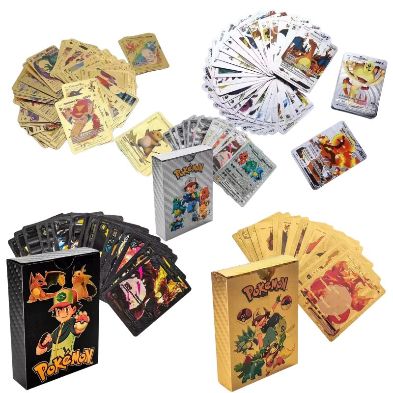 Party Games In Spanish - 55PCS Pokemon Cards Vmax GX Gold