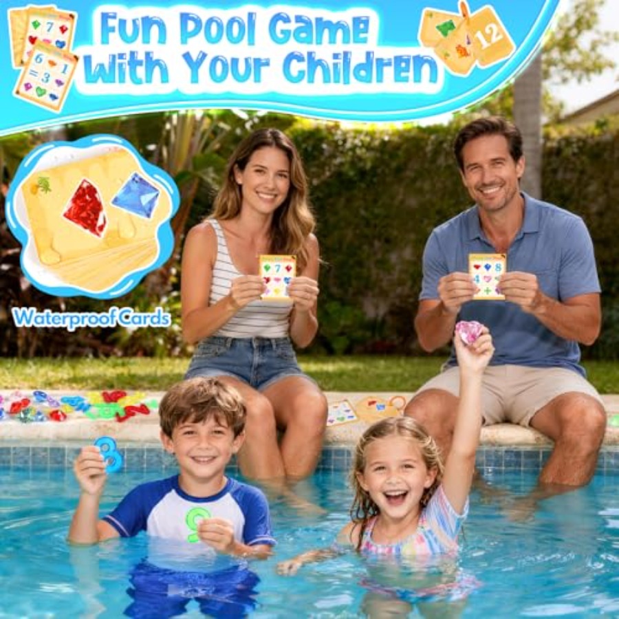 Pool Toys Diving Gems, 54 Pcs  - مراجعة Scavenger Hunt Card وسعره