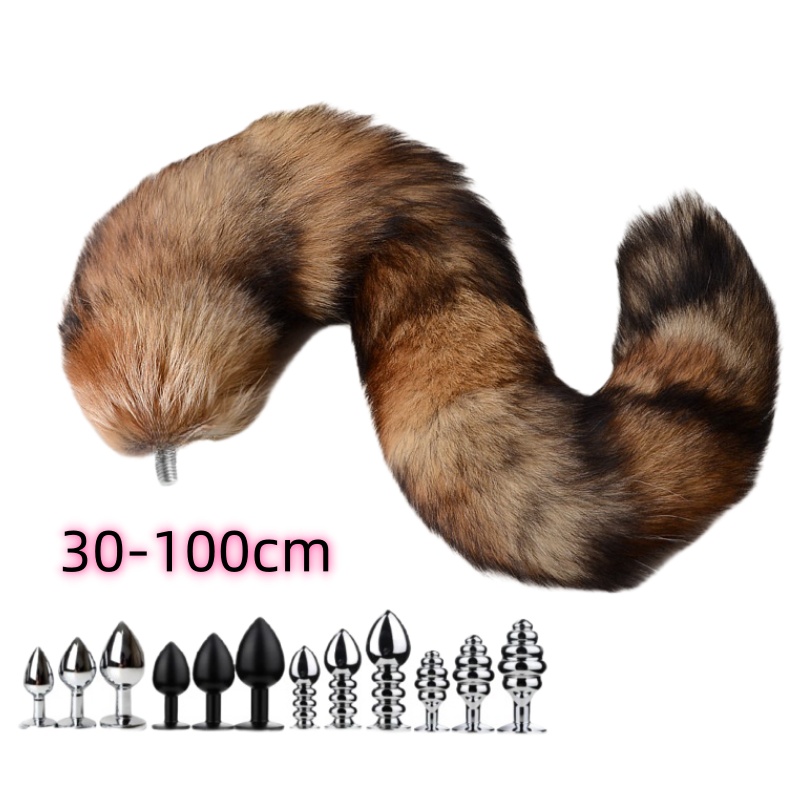 30-100cm Sexy Real Fox Tails w - مراجعة Party Games Adults Funny وسعره
