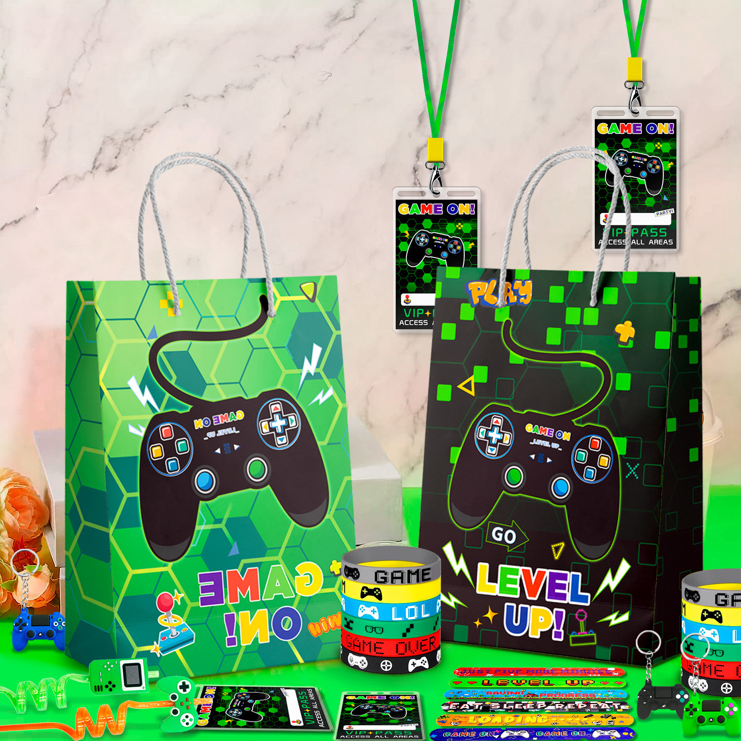 110 Pcs Gamer Party Favors Set - مراجعة Party Games Game Pass وسعره