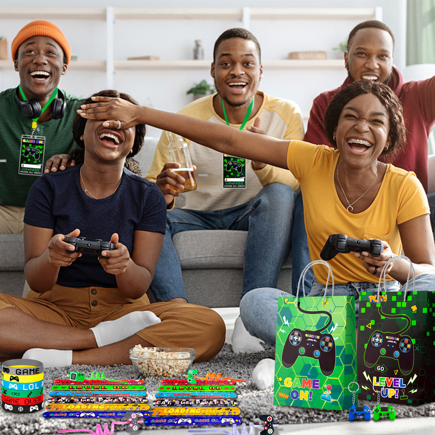 110 Pcs Gamer Party Favors Set - مراجعة Party Games Game Pass وسعره