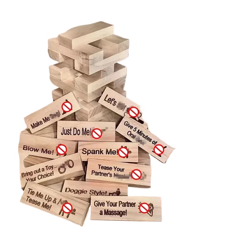 48 PCS Block Tower Game Couple - مراجعة Party Games Ideas For Adults وسعره