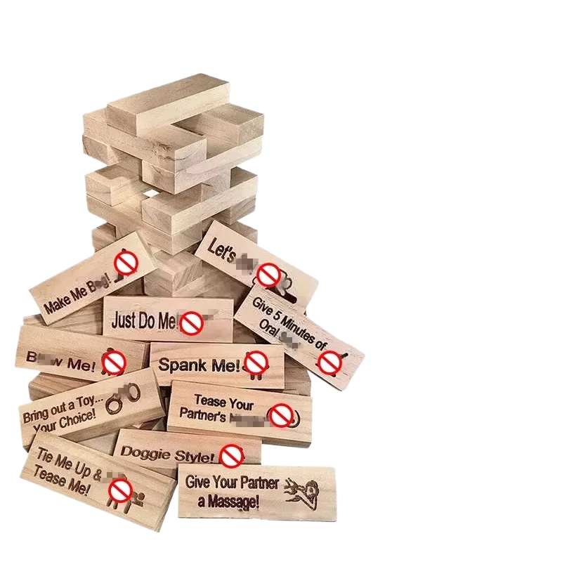 48 PCS Block Tower Game Couple - مراجعة Party Games Ideas For Adults وسعره