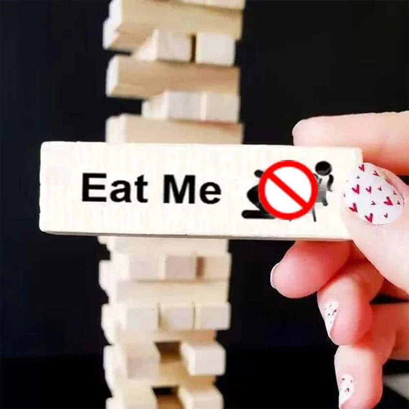 48 PCS Block Tower Game Couple - مراجعة Party Games Ideas For Adults وسعره