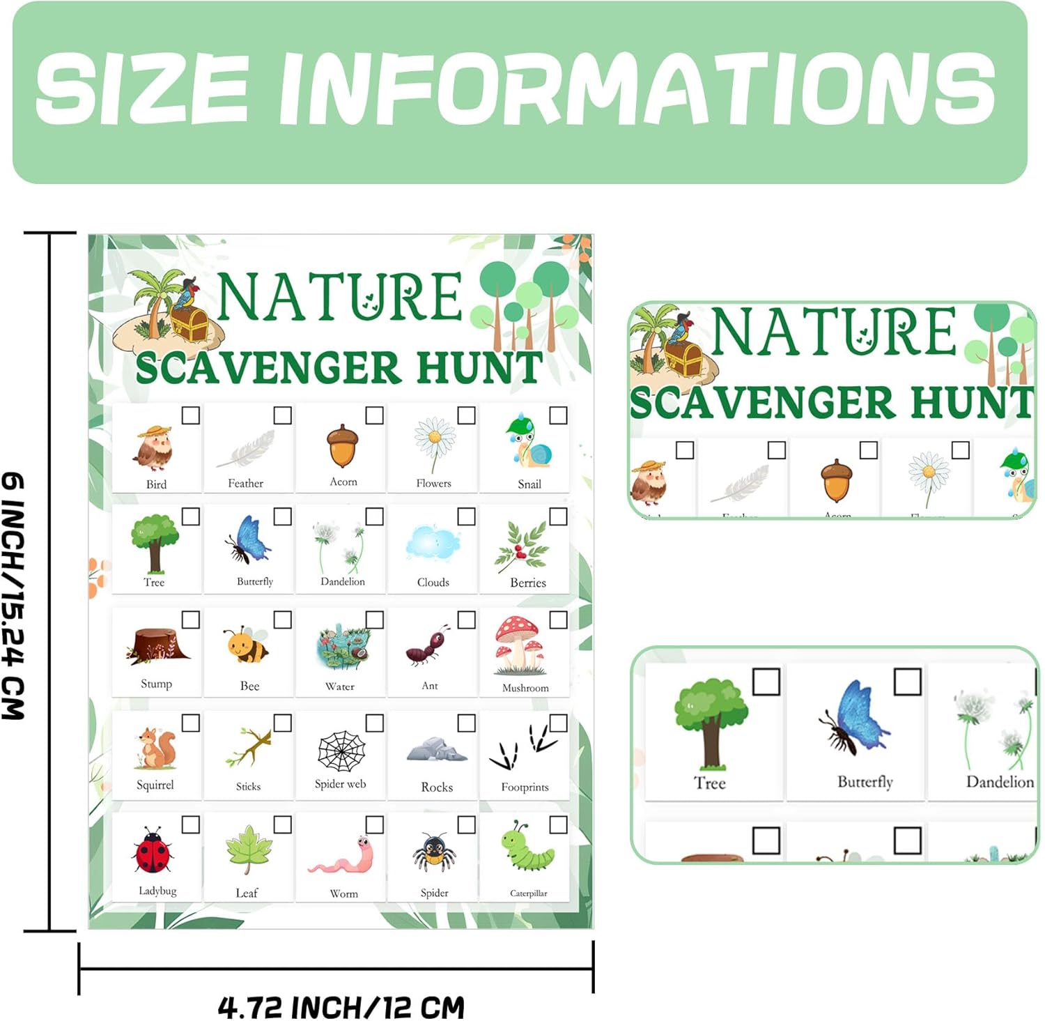 Nature Scavenger Hunt Card 5 x - مراجعة Scavenger Hunt Card وسعره