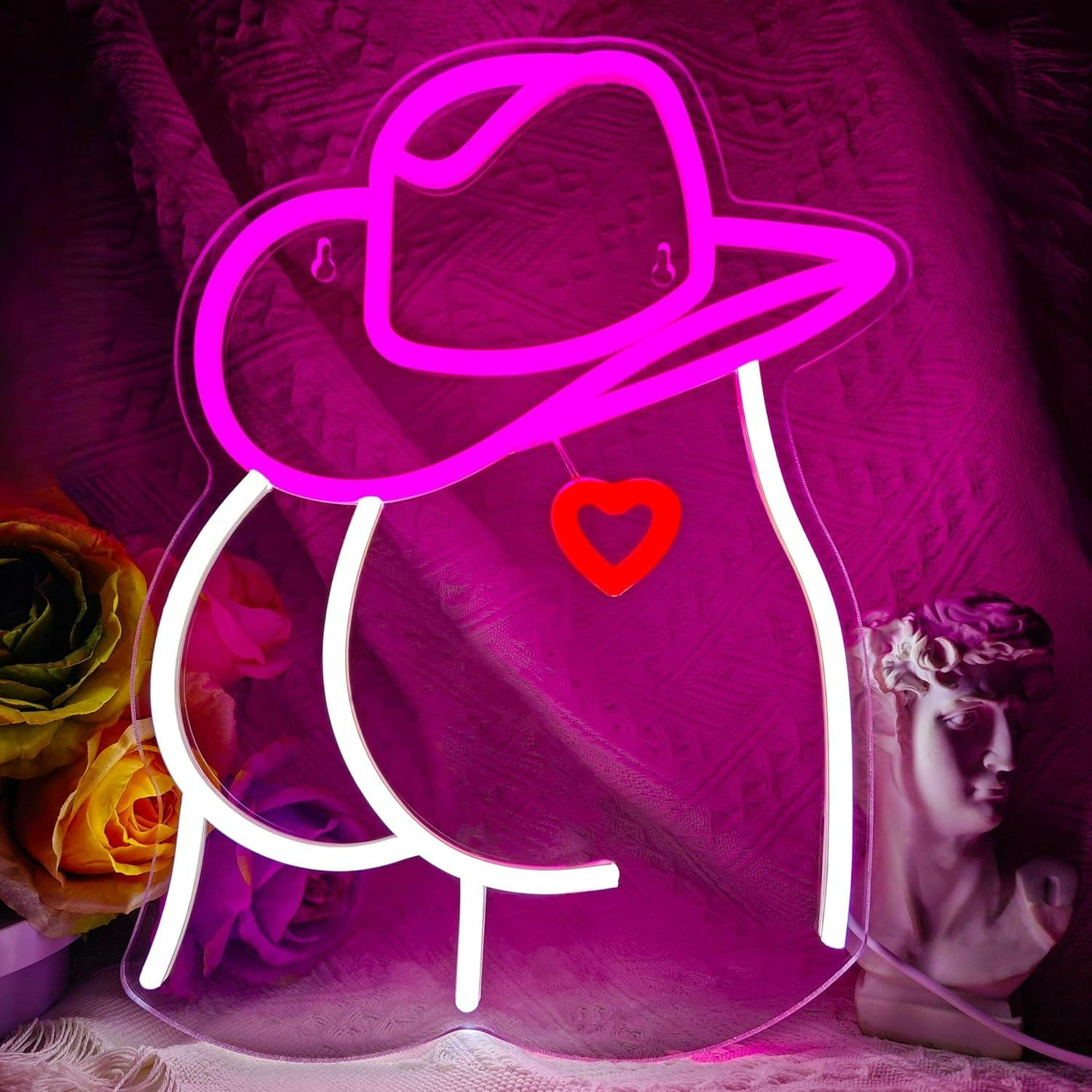 Cowgirl Neon Sign Dimmable LED - مراجعة Party Games Gifts وسعره