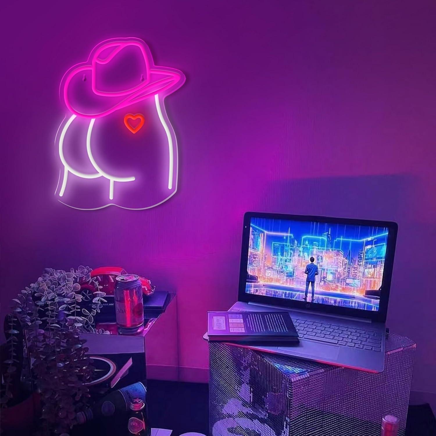 Cowgirl Neon Sign Dimmable LED - مراجعة Party Games Gifts وسعره