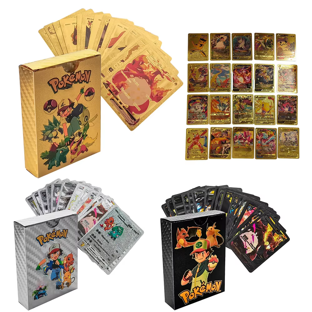 55PCS Pokemon Cards Vmax GX Go - مراجعة Party Games In Spanish وسعره