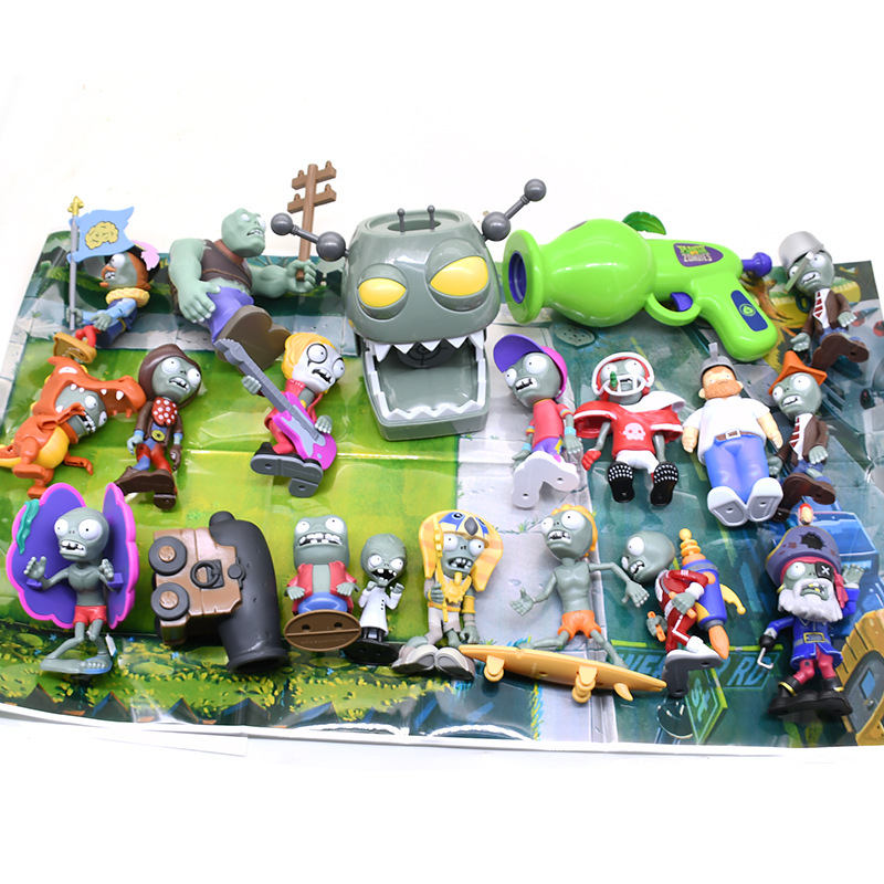 18pcs Role Plants Vs. Zombies  - مراجعة Zombie Party Games وسعره