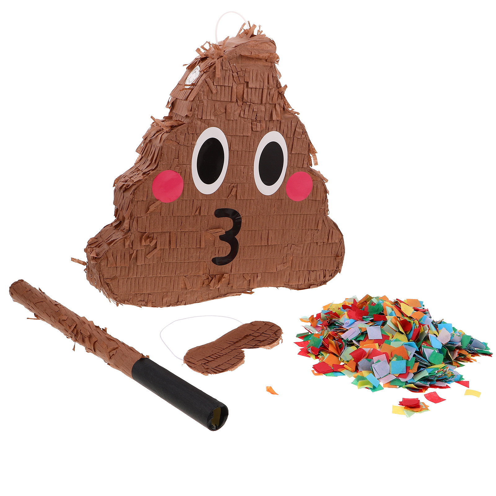 1Set Funny Poop Pinata with St - مراجعة Party Games Adults Funny وسعره
