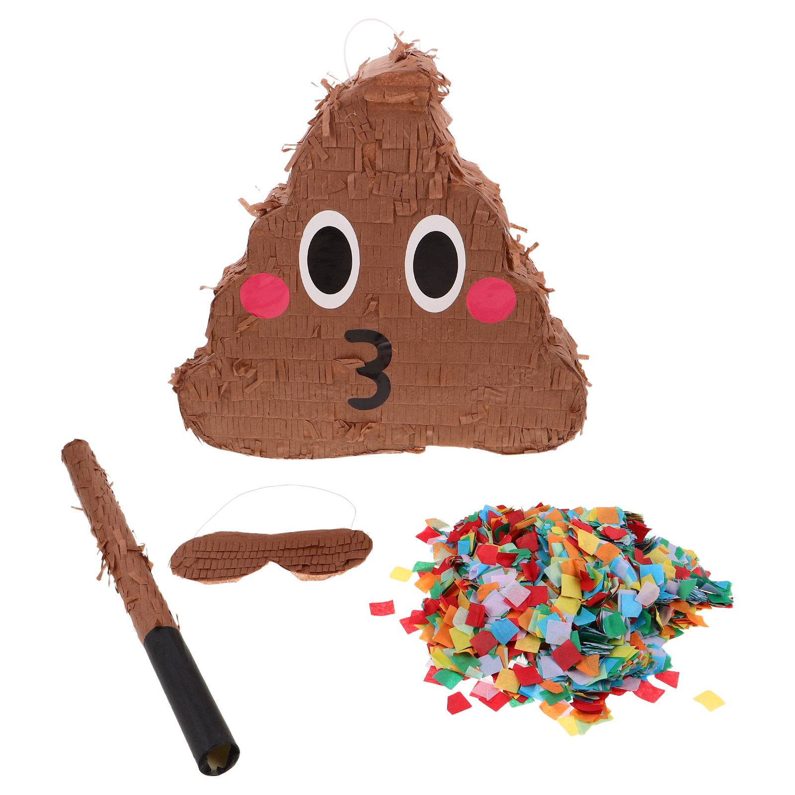 1Set Funny Poop Pinata with St - مراجعة Party Games Adults Funny وسعره
