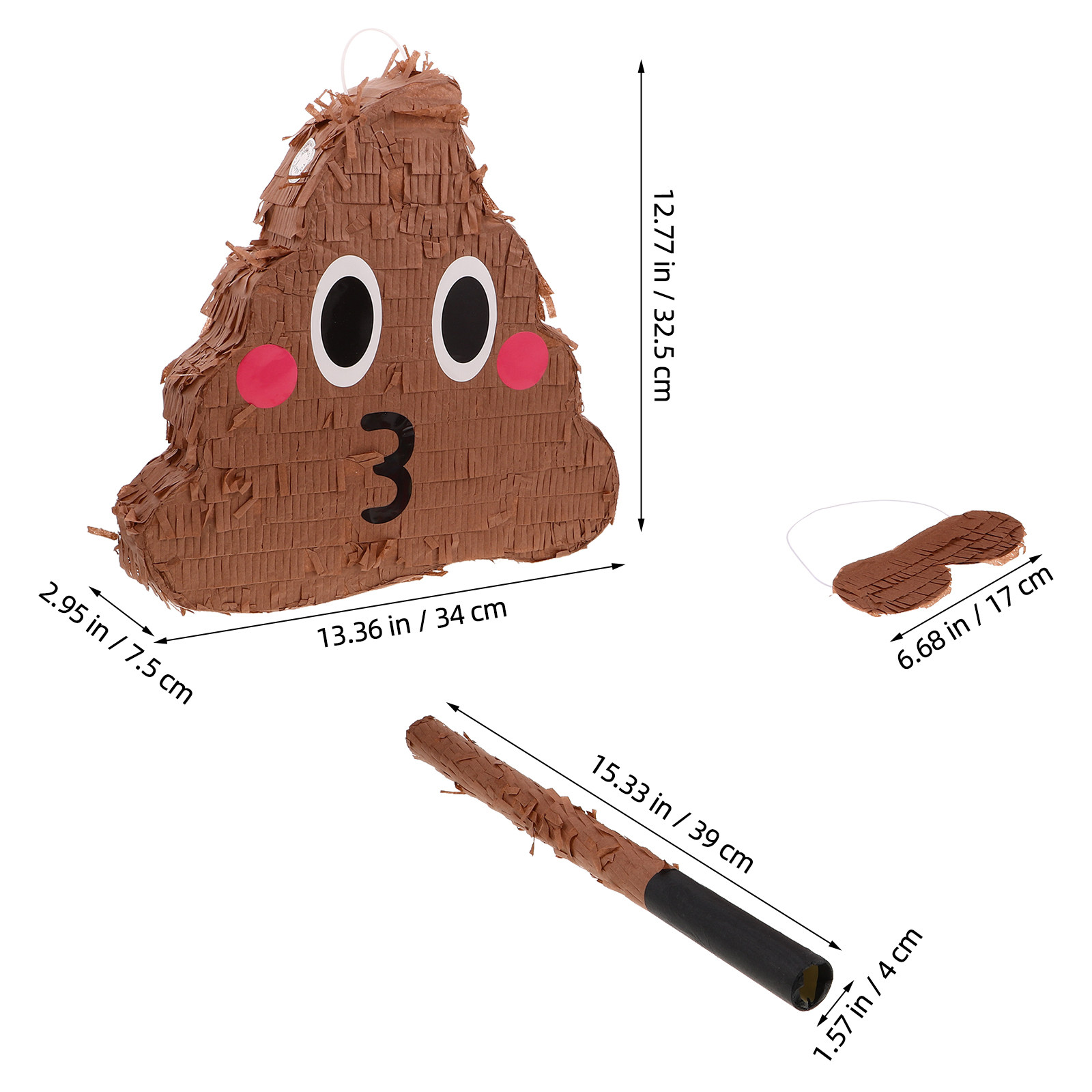 1Set Funny Poop Pinata with St - مراجعة Party Games Adults Funny وسعره