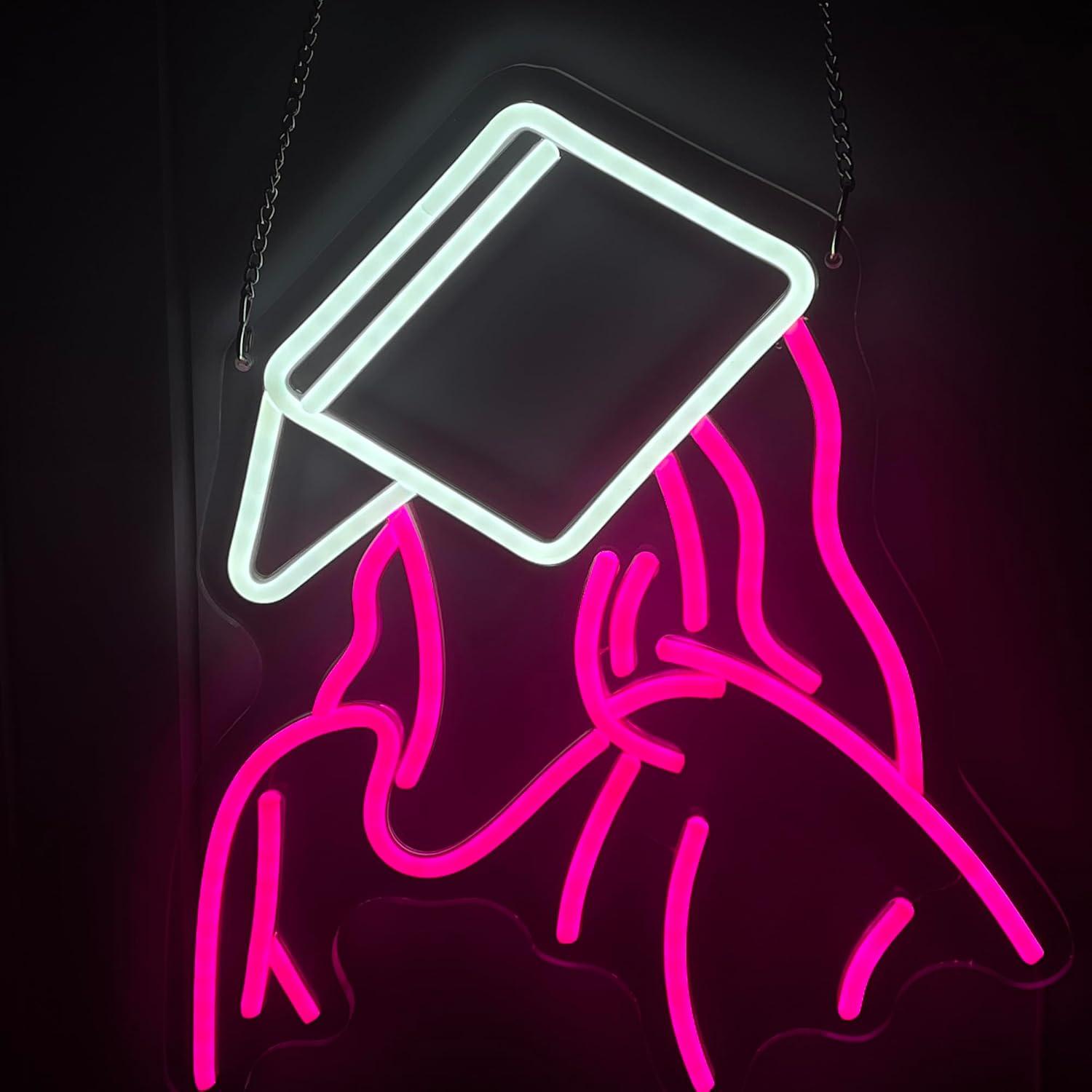 Reading Girl Neon Sign USB Dim - مراجعة Party Games Gifts وسعره