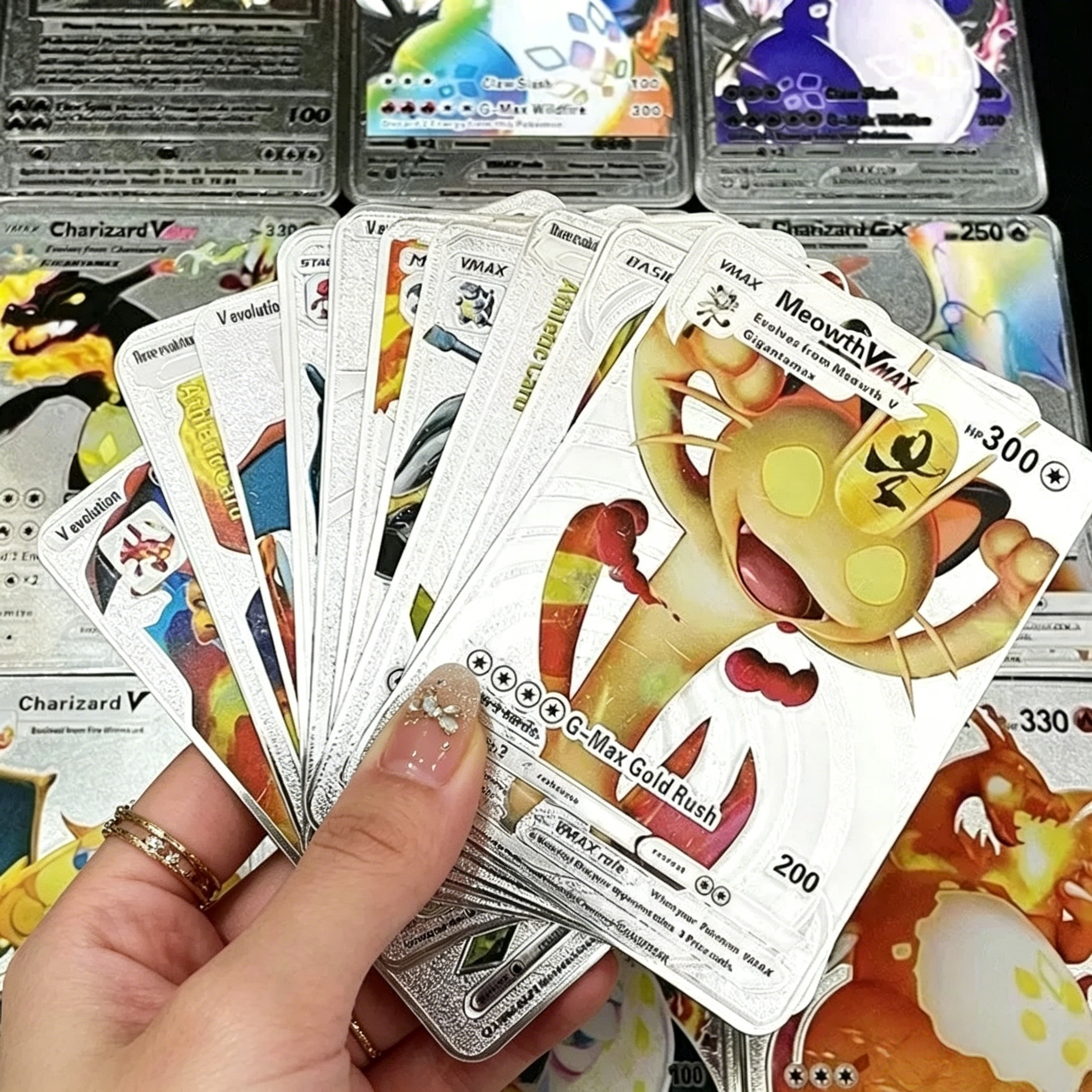 55PCS Pokemon Cards Vmax GX Go - مراجعة Party Games In Spanish وسعره